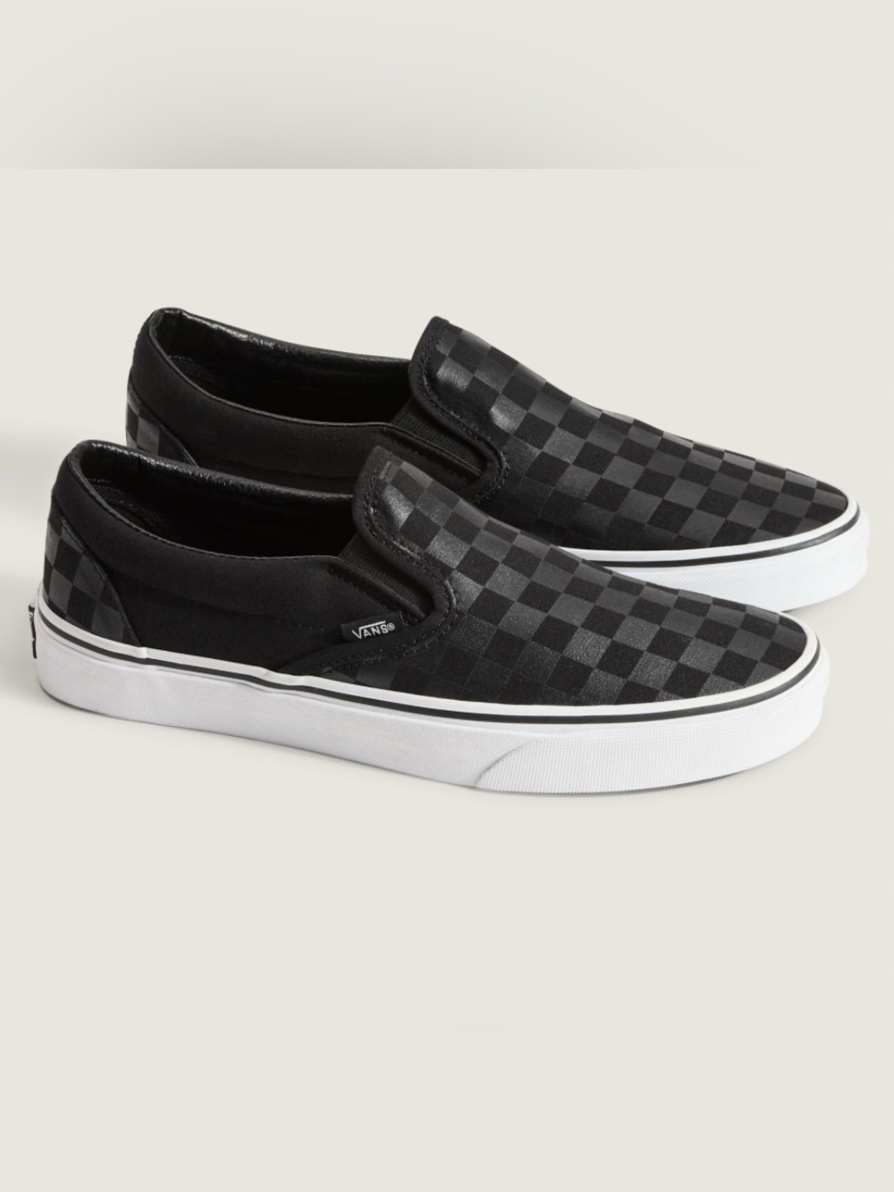 Vans “Checkerboard Black” Classic Slip On Sneaker Skate Shoe Sz M10 W11.5 Grunge